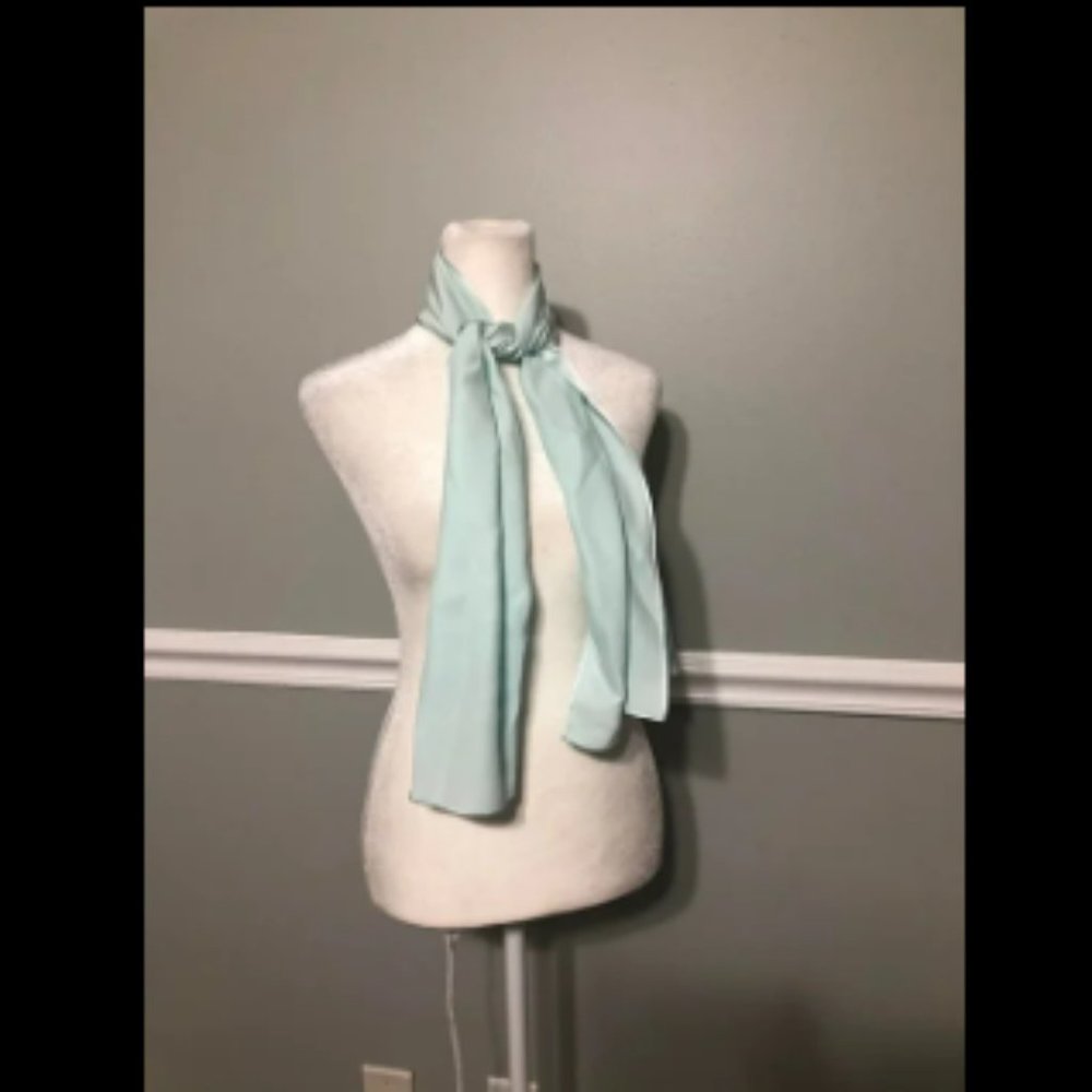St. John 100% Green Silk Scarf One Size